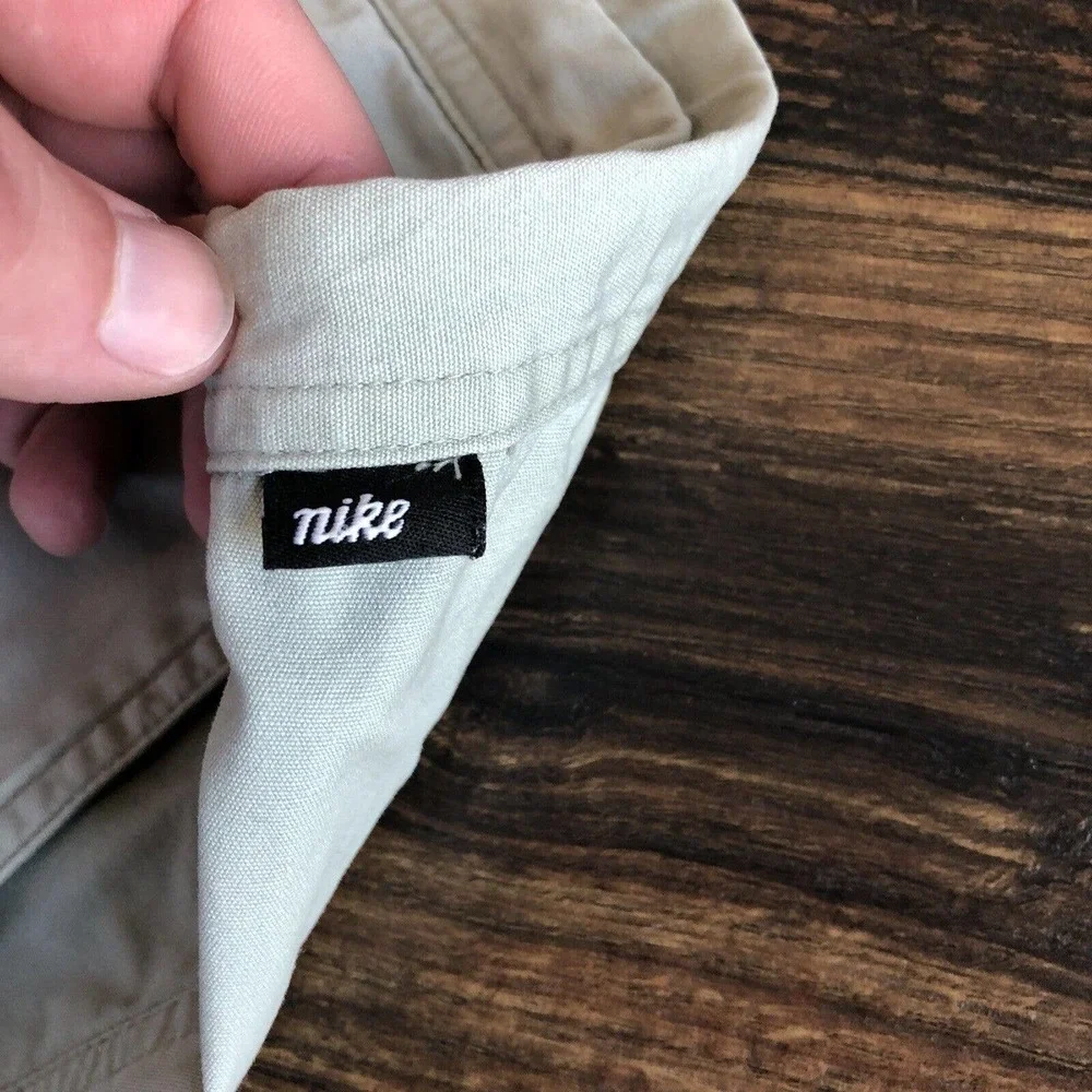 Vintage Nike Tan Khaki Pants Draw String Pockets XL Late 90s Athletic Leisure￼